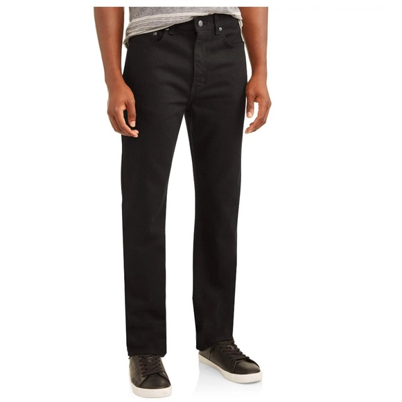 George Men's and Big Men's 100% Cotton Regular Fit Jeans size 38 X 30 Black - Picture 1 of 13